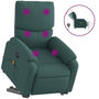 Voir la diapositive 2 : VIDAXL Fauteuil inclinable de massage electrique Vert fonce Tissu