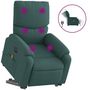 Voir la diapositive 2 : VIDAXL Fauteuil inclinable de massage electrique Vert fonce Tissu