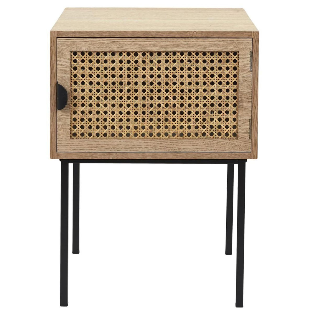 Paris Prix Table de Chevet en Bois 1 Porte  Bessie  55cm Naturel