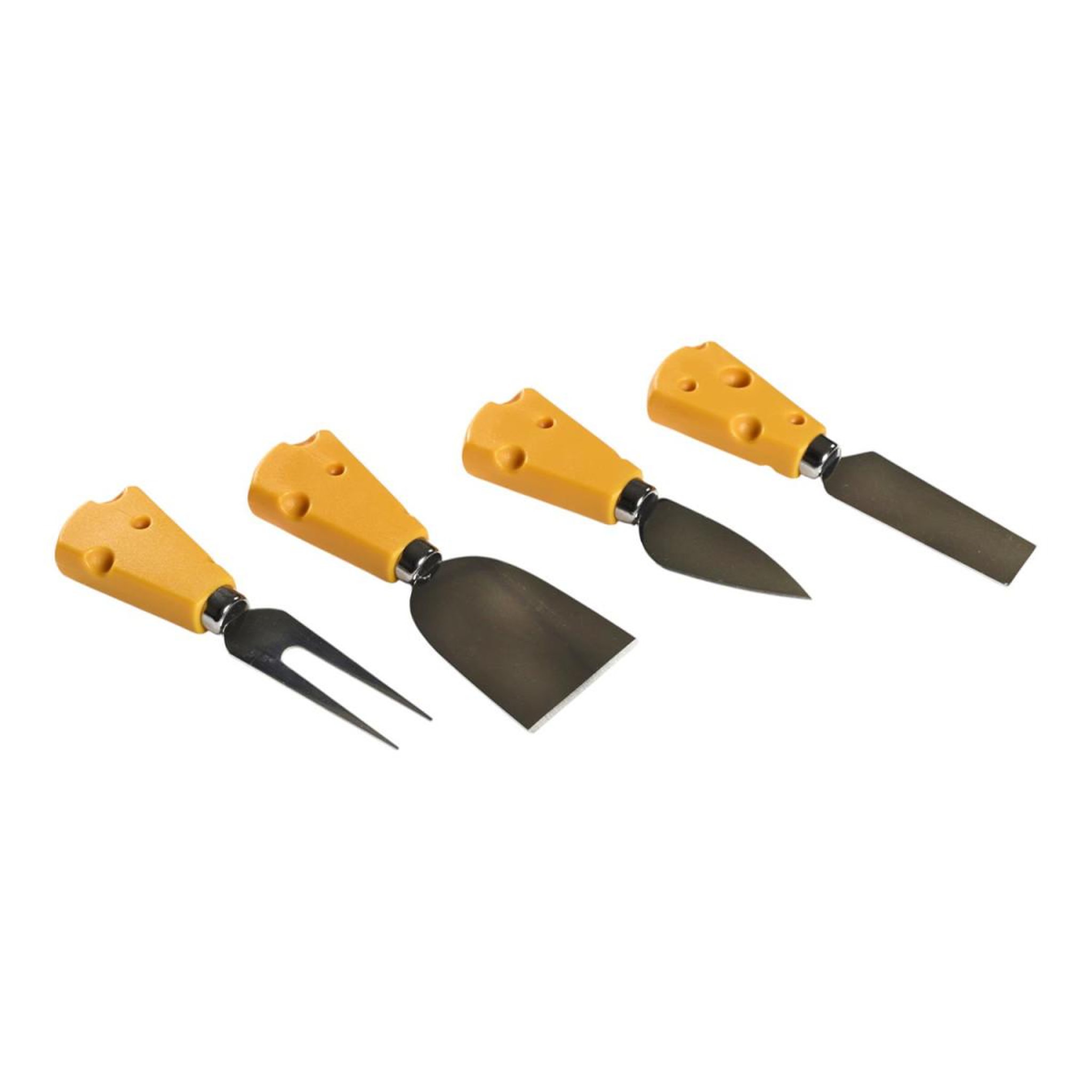 Voir la diapositive 2 : COOK CONCEPT Lot de 4 Couteaux à Fromage  Cheese  12cm Jaune