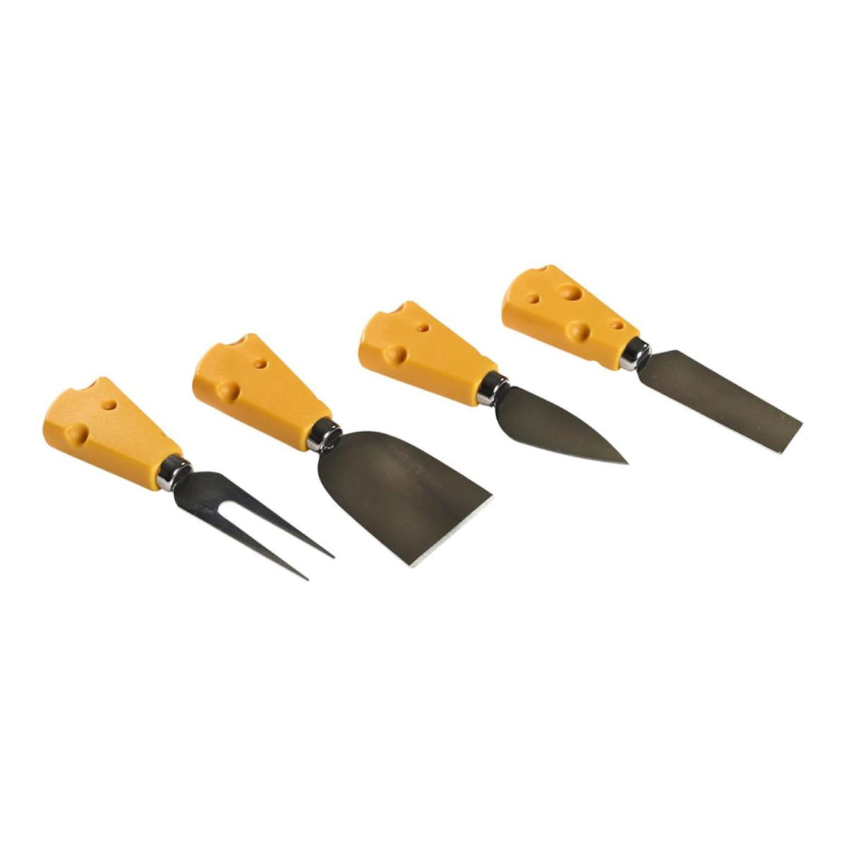 Paris Prix Lot de 4 Couteaux à Fromage  Cheese  12cm Jaune