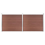Voir la diapositive 1 : VIDAXL Ensemble de panneau de cloture WPC 353x146 cm Marron