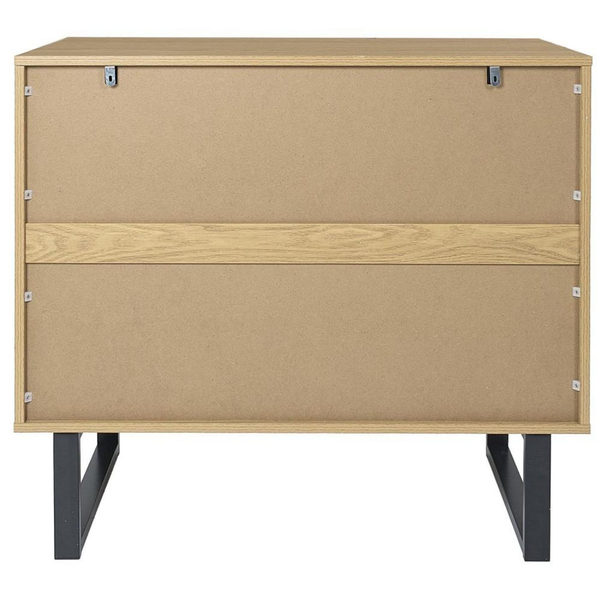 The Home Deco Factory Commode 3 tiroirs avec pieds en métal