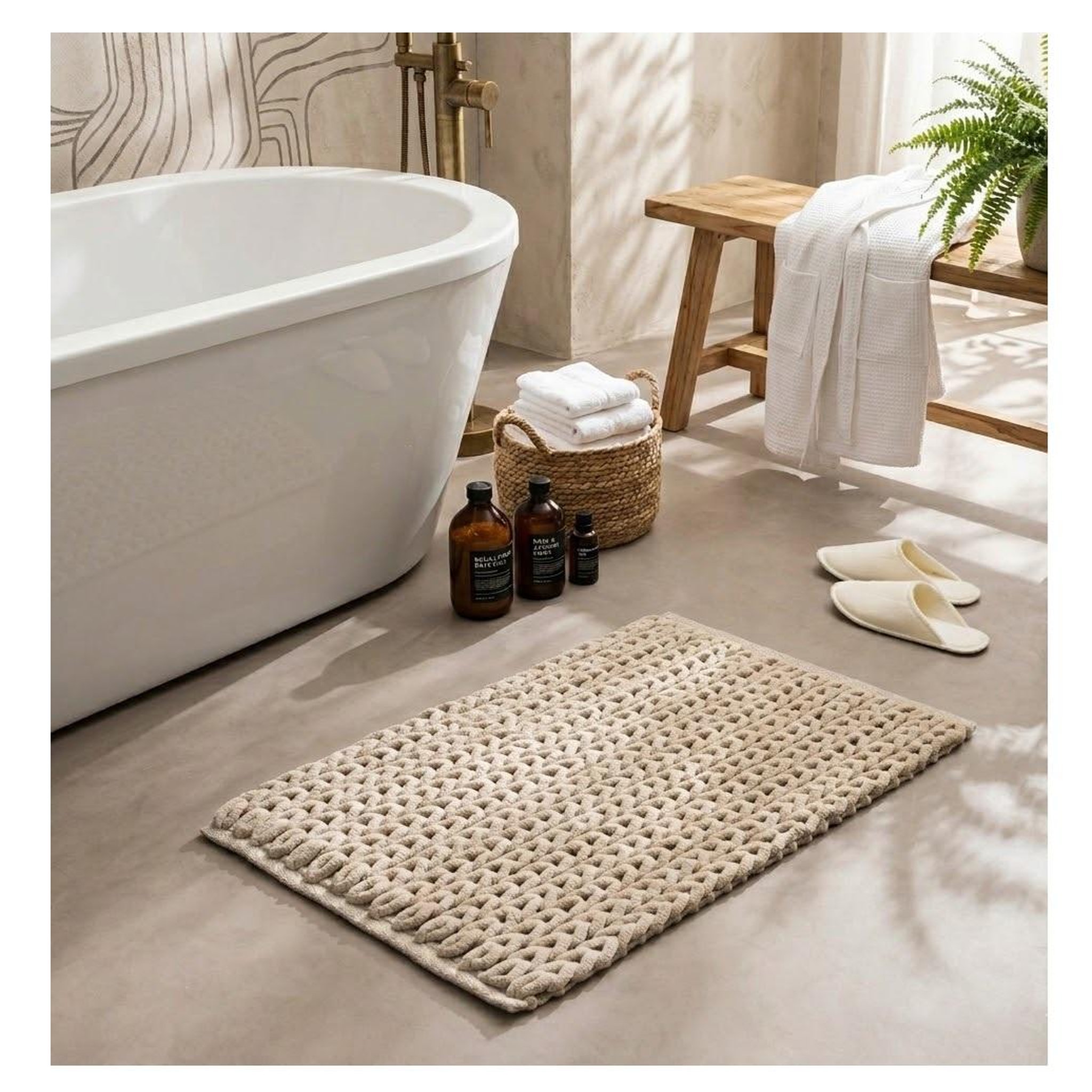 Voir la diapositive 2 : Eden Tapis de bain chenille arielle