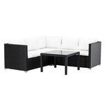 Paris Prix Salon d'Angle de Jardin  Kuba  180cm Noir & Blanc