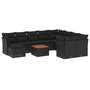 Voir la diapositive 2 : VIDAXL Salon de jardin 11 pcs avec coussins noir resine tressee