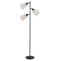 Lampadaire Carlo Abat-jour tissu Pieds 100% bois L 40 x l 40 x H