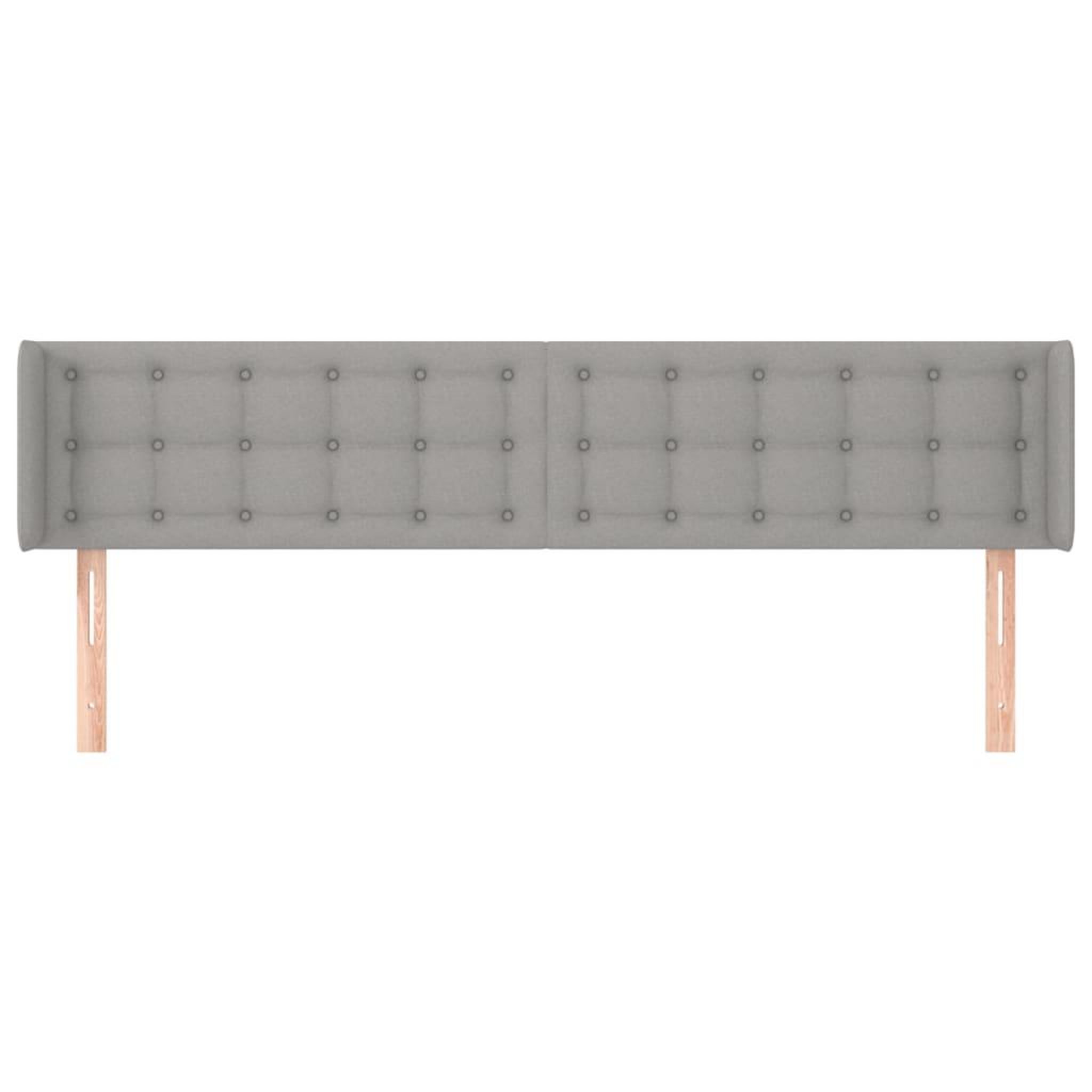 Voir la diapositive 3 : VIDAXL Tete de lit avec oreilles Gris clair 183x16x78/88 cm Tissu