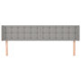 Voir la diapositive 3 : VIDAXL Tete de lit avec oreilles Gris clair 183x16x78/88 cm Tissu