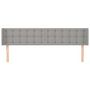 Voir la diapositive 3 : VIDAXL Tete de lit avec oreilles Gris clair 183x16x78/88 cm Tissu