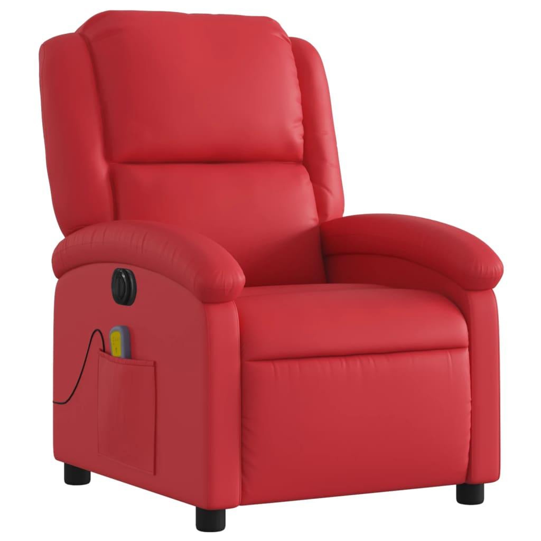 Voir la diapositive 4 : VIDAXL Fauteuil de massage inclinable electrique rouge similicuir