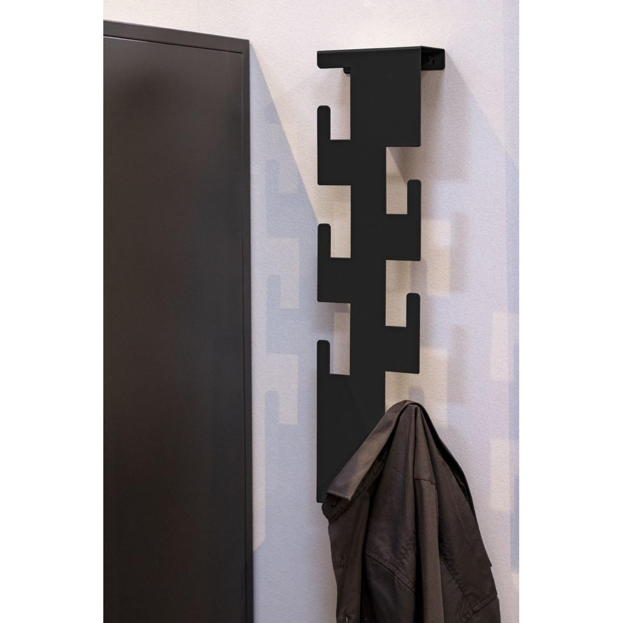 Voir la diapositive 6 : Paris Prix Patère murale design  6 crochets  60cm noir
