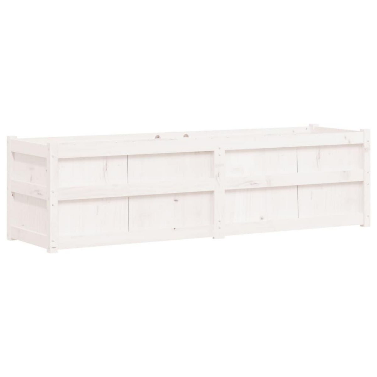 VIDAXL Jardiniere blanc 180x50x50 cm bois de pin massif