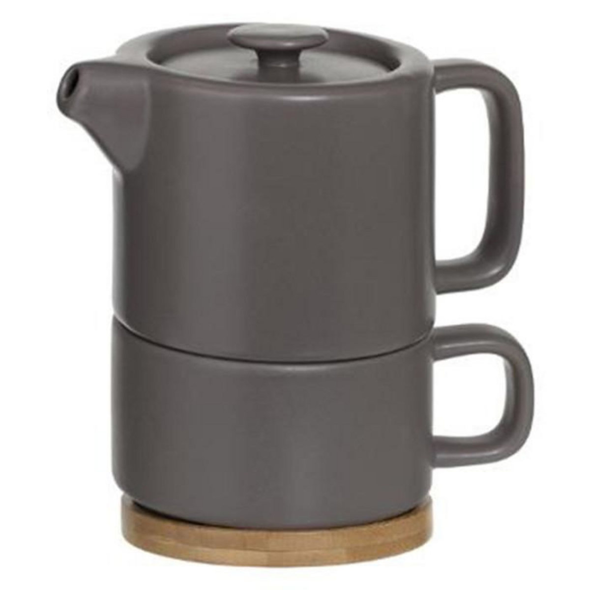 SECRET DE GOURMET Théière avec Tasse  Nature  40cl Taupe