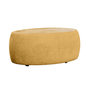 Voir la diapositive 1 : BEST MOBILIER Mahina - table basse ovale - en tissu bouclette et plateau effet bois - 114 cm