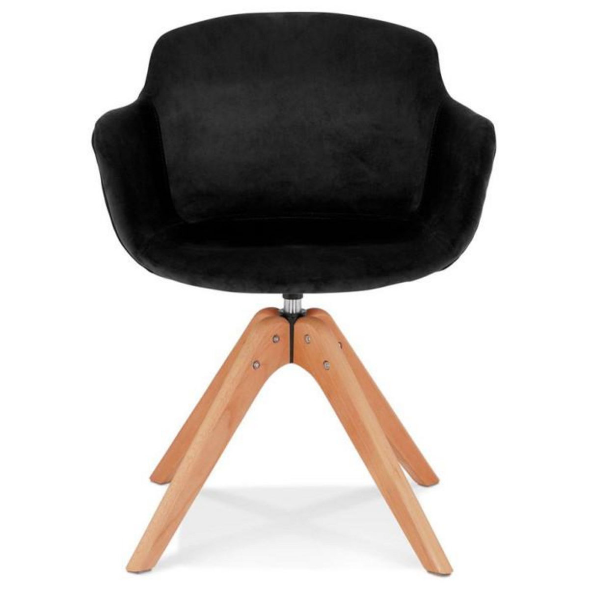 Paris Prix Fauteuil Design  Laurie  80cm Noir & Naturel