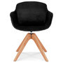 Voir la diapositive 2 : Paris Prix Fauteuil Design  Laurie  80cm Noir & Naturel