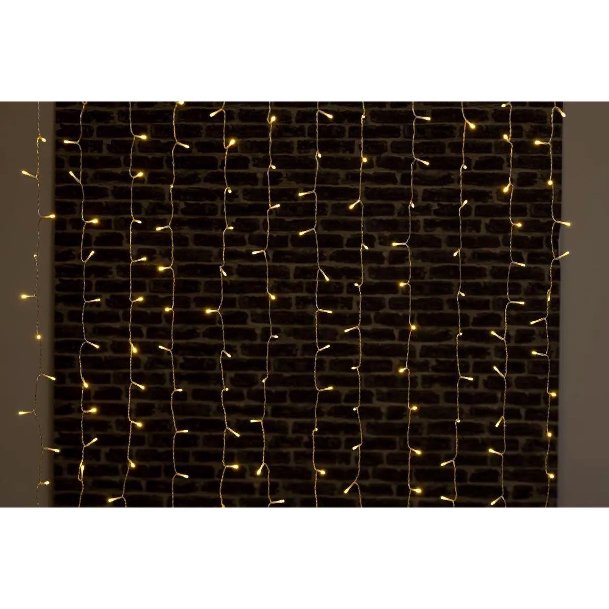 Voir la diapositive 2 : FEERIC LIGHT & CHRISTMAS Rideau lumineux led  30 tombées  300cm blanc chaud