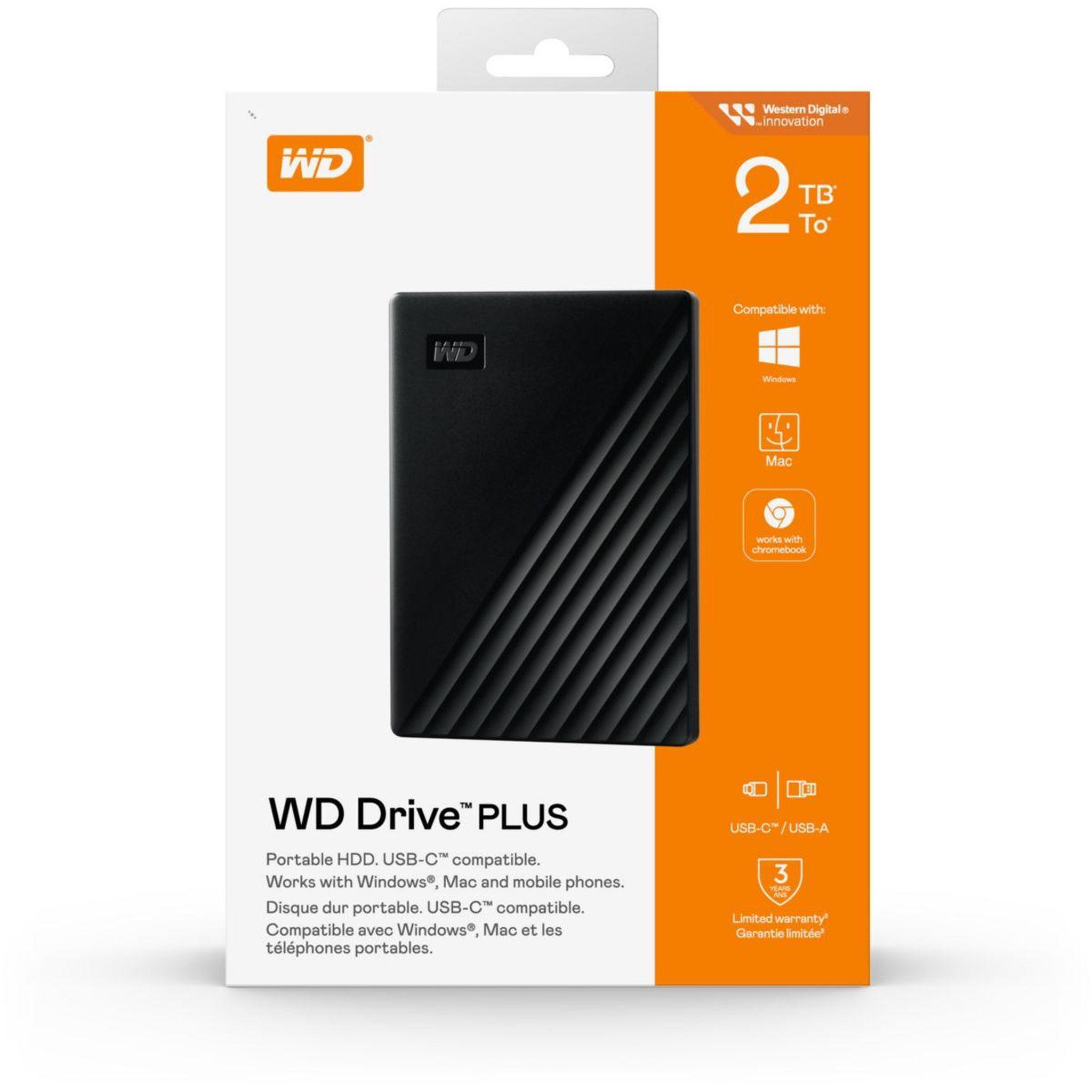 Western Digital Disque dur externe drive plus 2tb