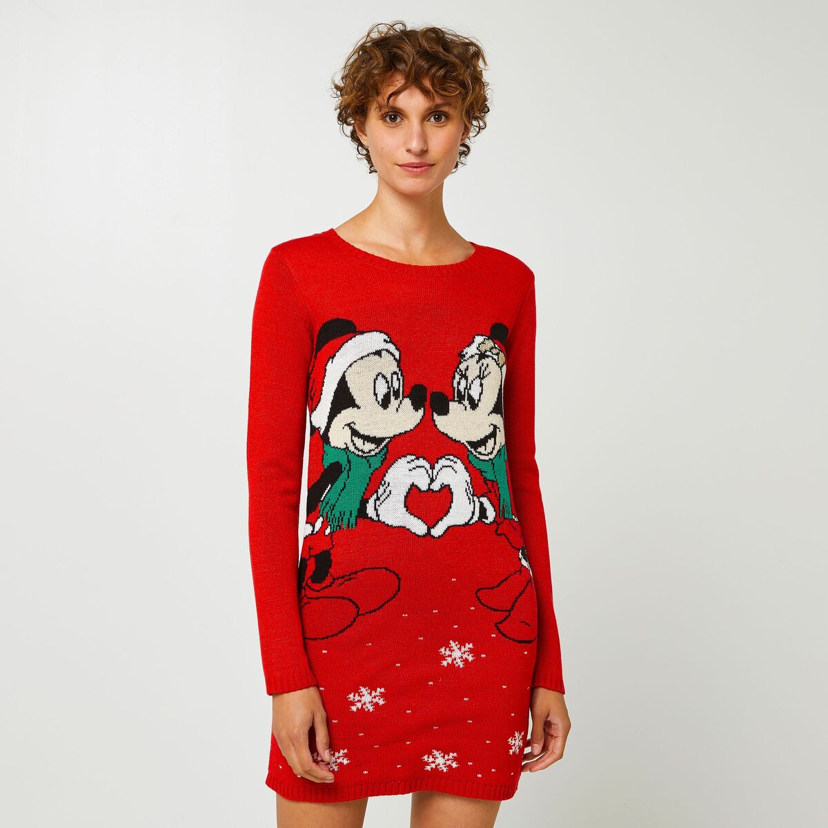 INEXTENSO Robe de No l Disney rouge femme pas cher Auchan.fr