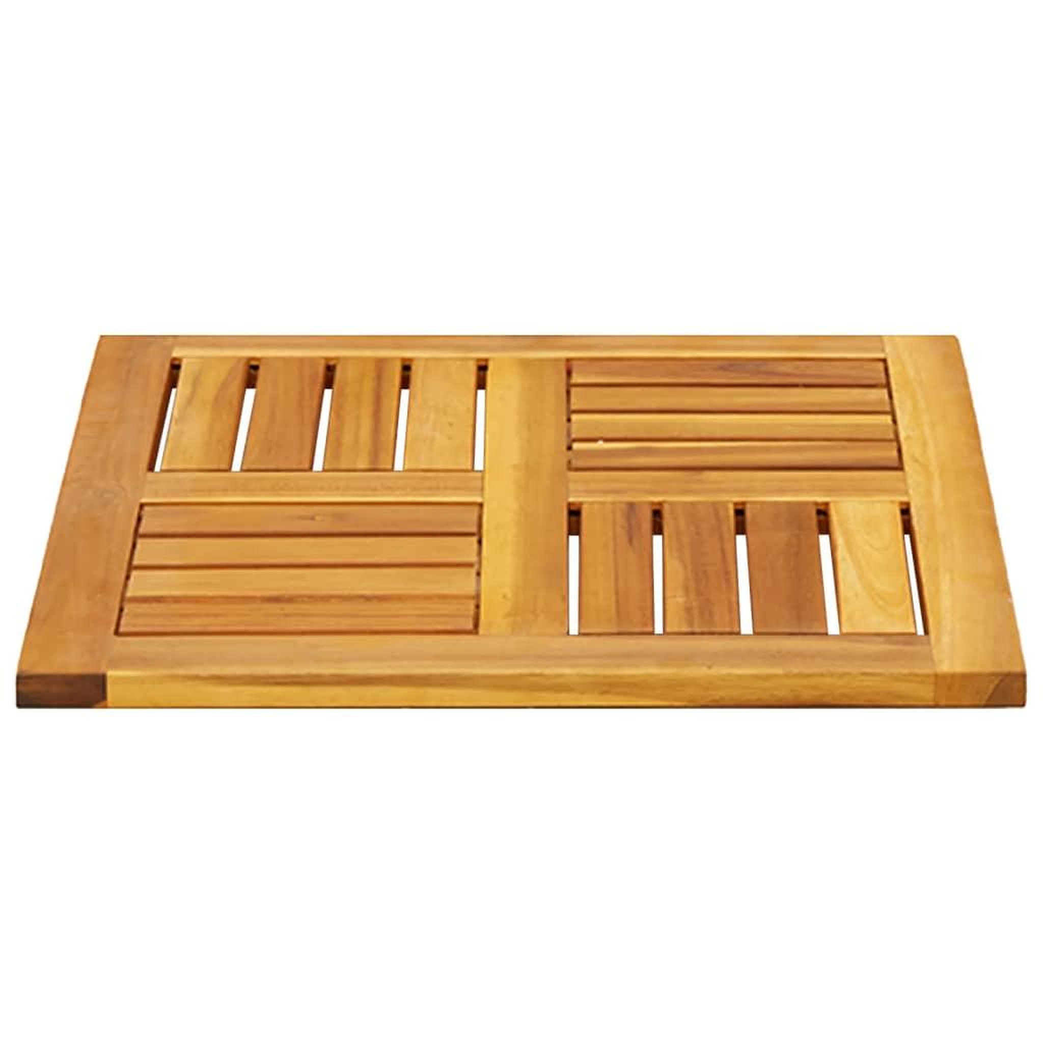 Voir la diapositive 5 : VIDAXL Dessus de table 50x50x2 cm carre bois massif d'acacia