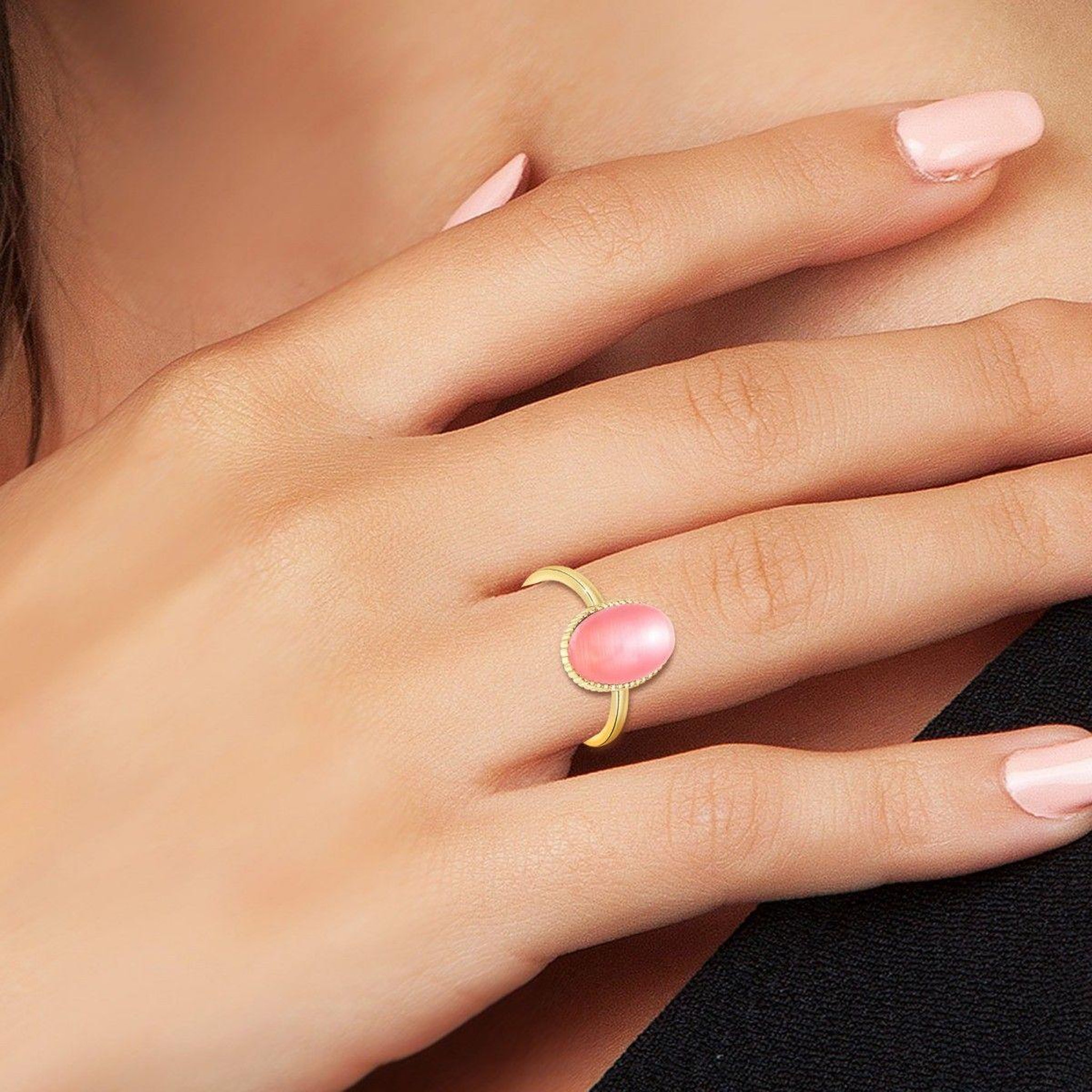 Voir la diapositive 2 : SC BOHEME Bague ajustable SC Bohème ornée d'un onyx noir