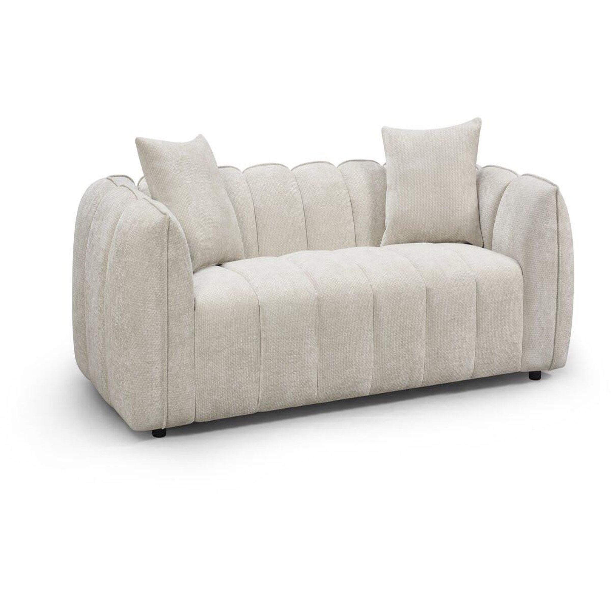 Habitat et Jardin Canapé droit en tissu style bubble  balzac  - 3 places - beige