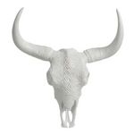 Paris Prix Trophée Mural  Crâne Suspendu  45cm Blanc