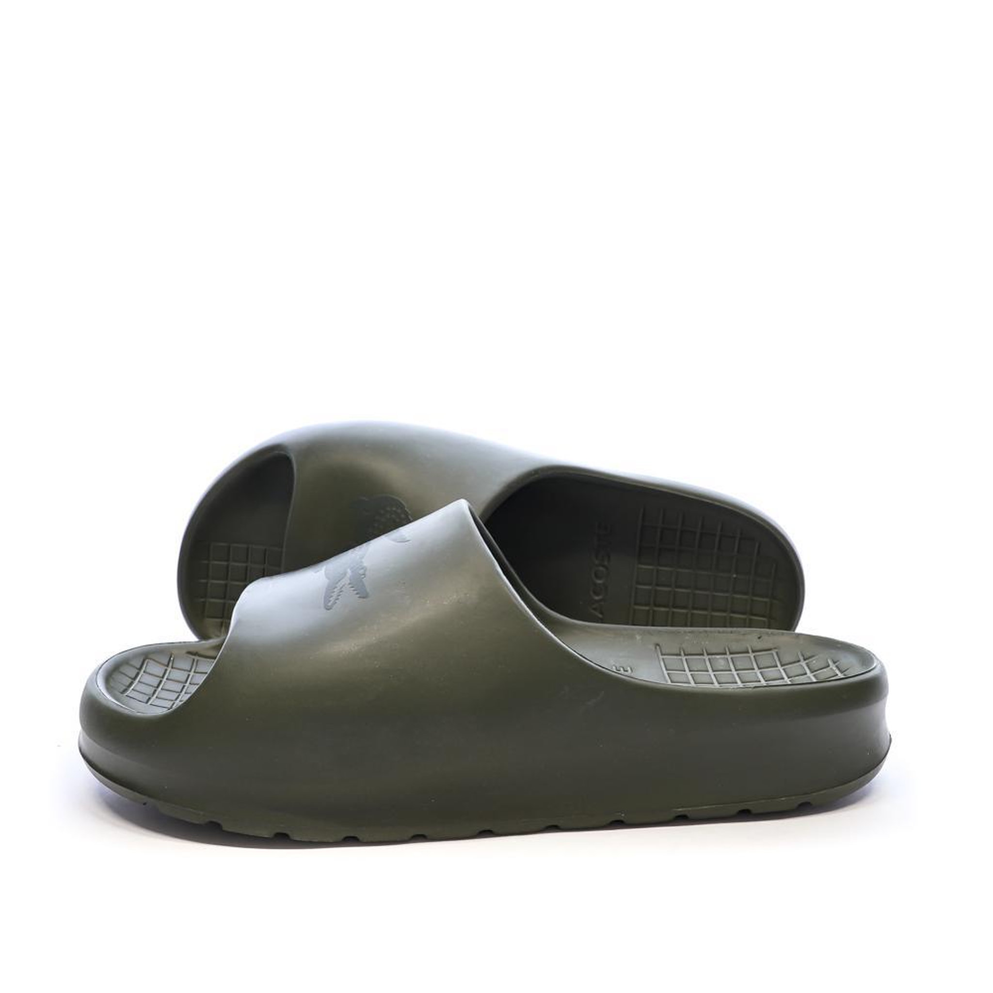Voir la diapositive 1 : Lacoste Claquettes Kaki Lacoste Serve Slide 2.0