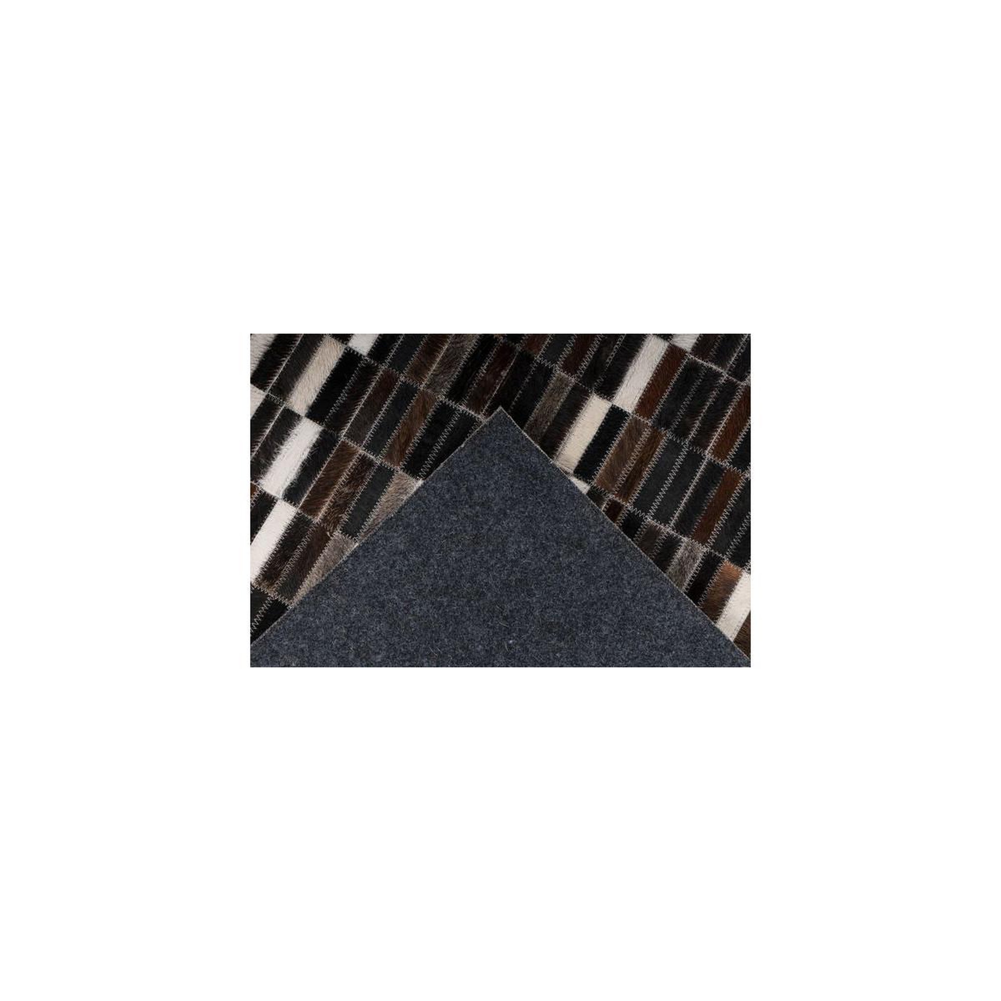 Voir la diapositive 4 : Paris Prix Tapis fait main en cuir  lavin  noir & blanc