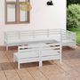 Voir la diapositive 1 : VIDAXL Salon de jardin 8 pcs Bois de pin massif Blanc