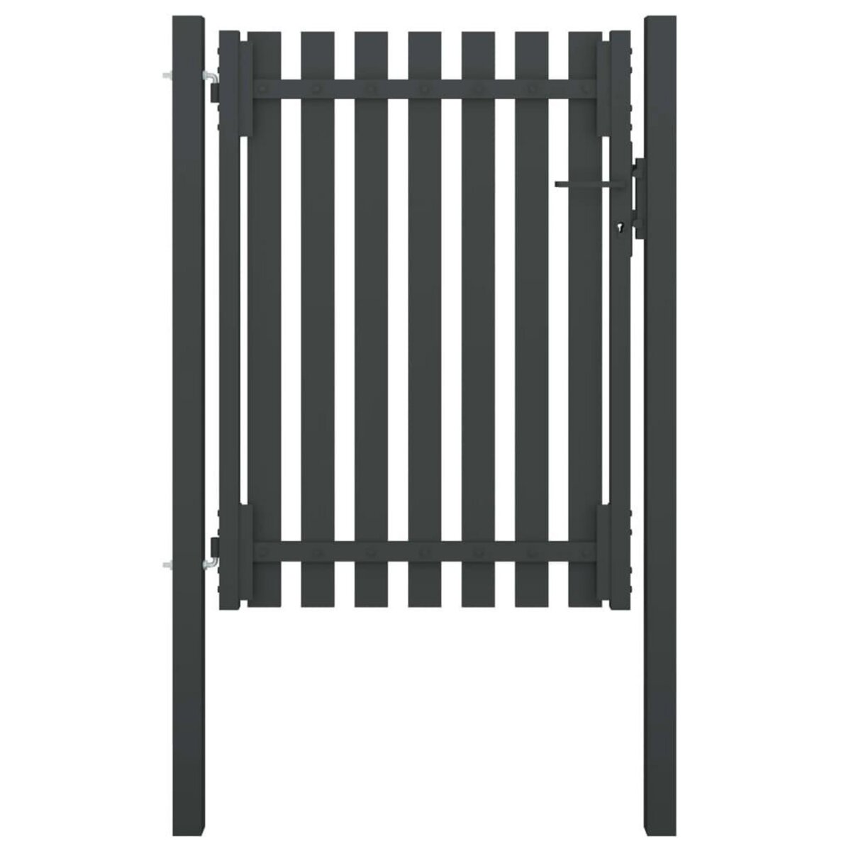 VIDAXL Portail de cloture de jardin Acier 1x1,7 m Anthracite