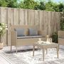 Voir la diapositive 3 : VIDAXL Banc de jardin avec coussins beige resine tressee