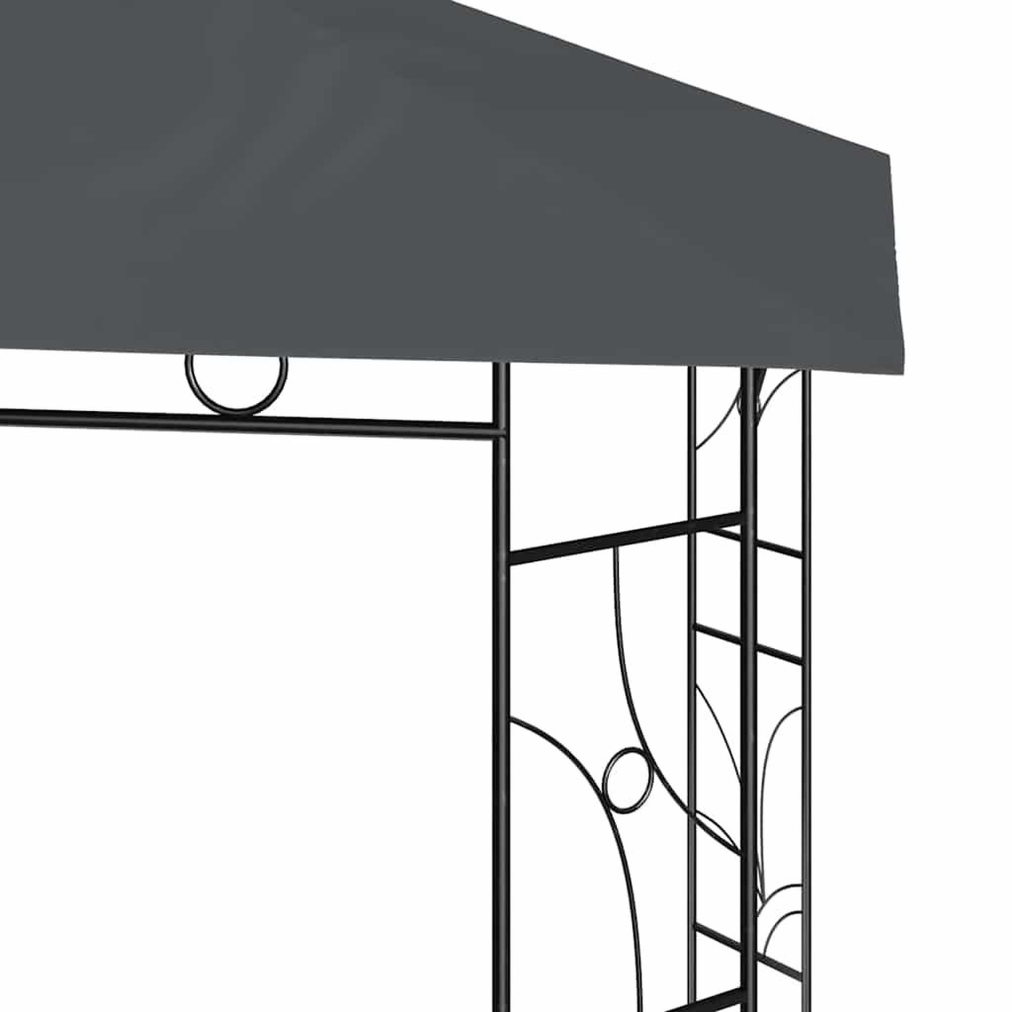 Voir la diapositive 3 : VIDAXL Belvedere 3x3x2,7 m anthracite 160 g/m^2