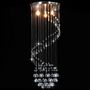 Voir la diapositive 2 : VIDAXL Plafonnier avec perles de cristal Argente Spirale G9