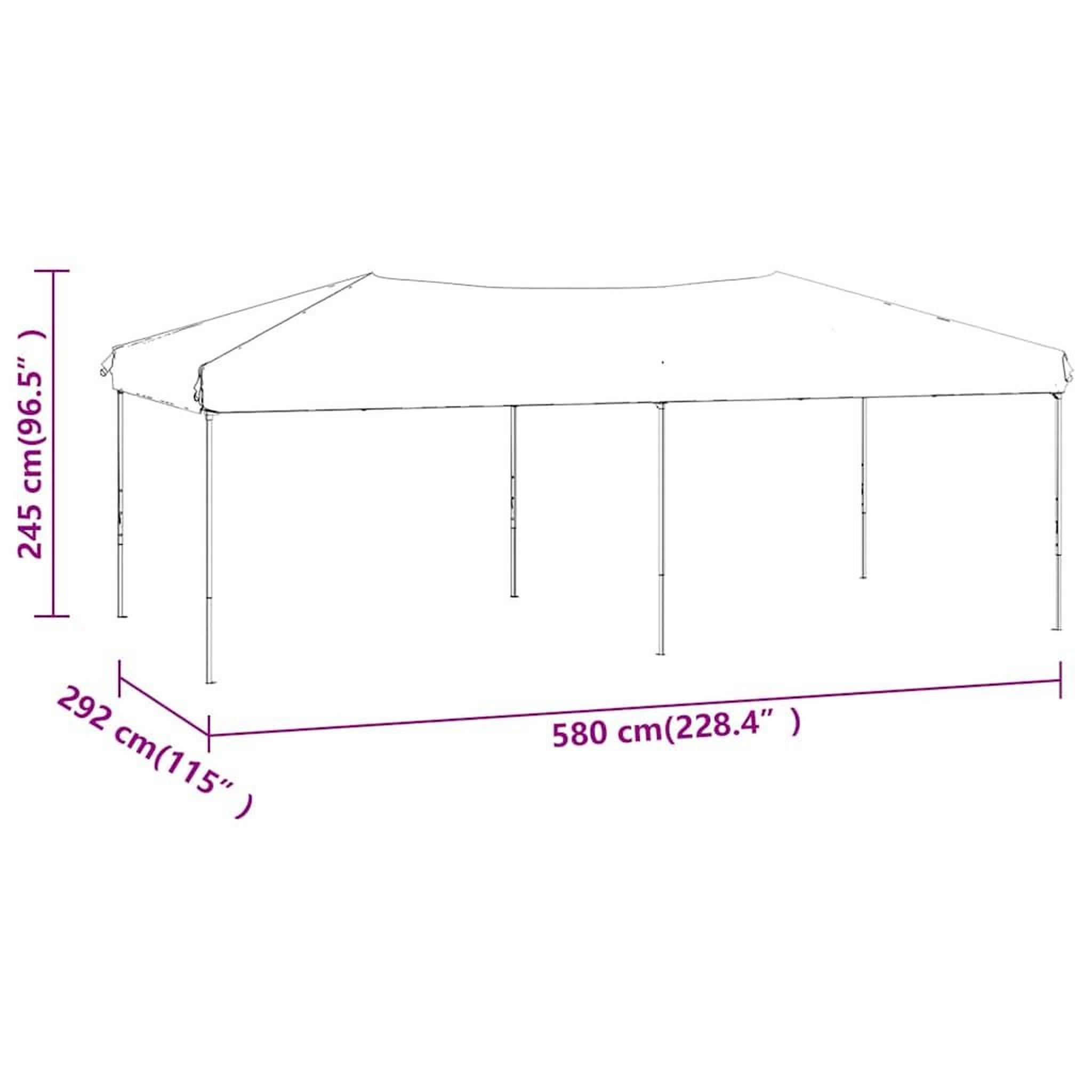 Voir la diapositive 6 : VIDAXL Tente de reception pliable avec parois Bleu 3x6 m