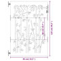 Voir la diapositive 6 : VIDAXL Portail de jardin 85x125 cm acier corten design de bambou