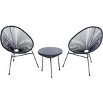 Habitat et Jardin Salon de jardin acapulco en métal  Odea  - 2 places - Noir