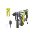 Ryobi Pack Perforateur Burineur RYOBI SDSPLUS 800W - 4 modes - RSDS800-KC - Kit 3 burins SDS+ RIOBY 1 poi