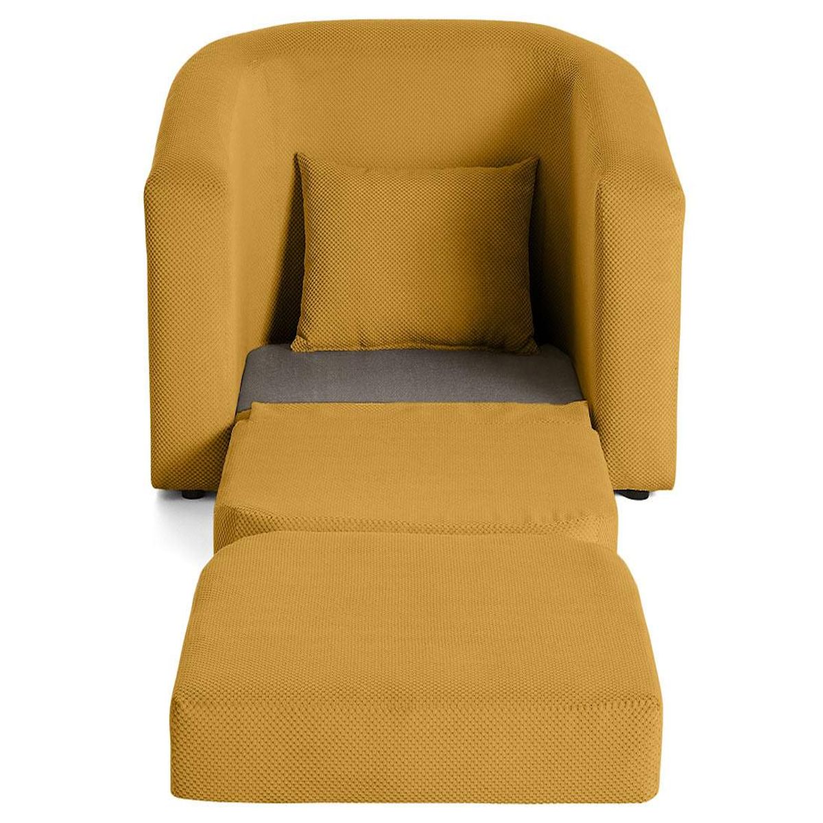 BEST MOBILIER Nuvia - canapé convertible déplimousse 1 place en velours texturé