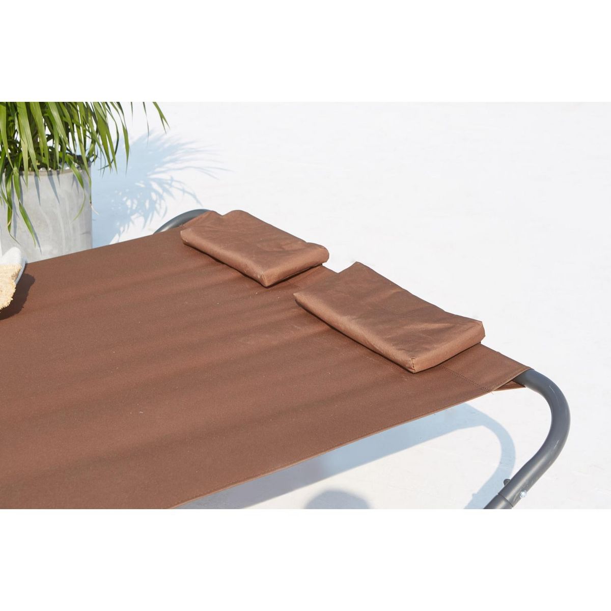 CONCEPT USINE Transat à bascule 2 personnes chocolat COACHELLA