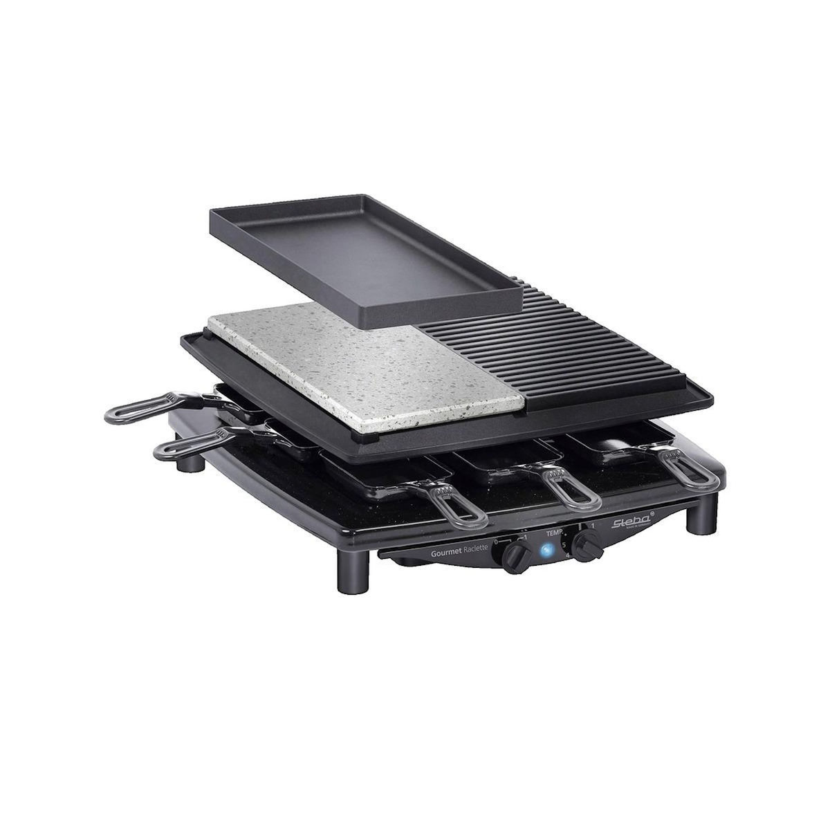 STEBA Appareil à raclette Steba RC 4 Plus Deluxe avec surface de cuisson en pierre naturelle