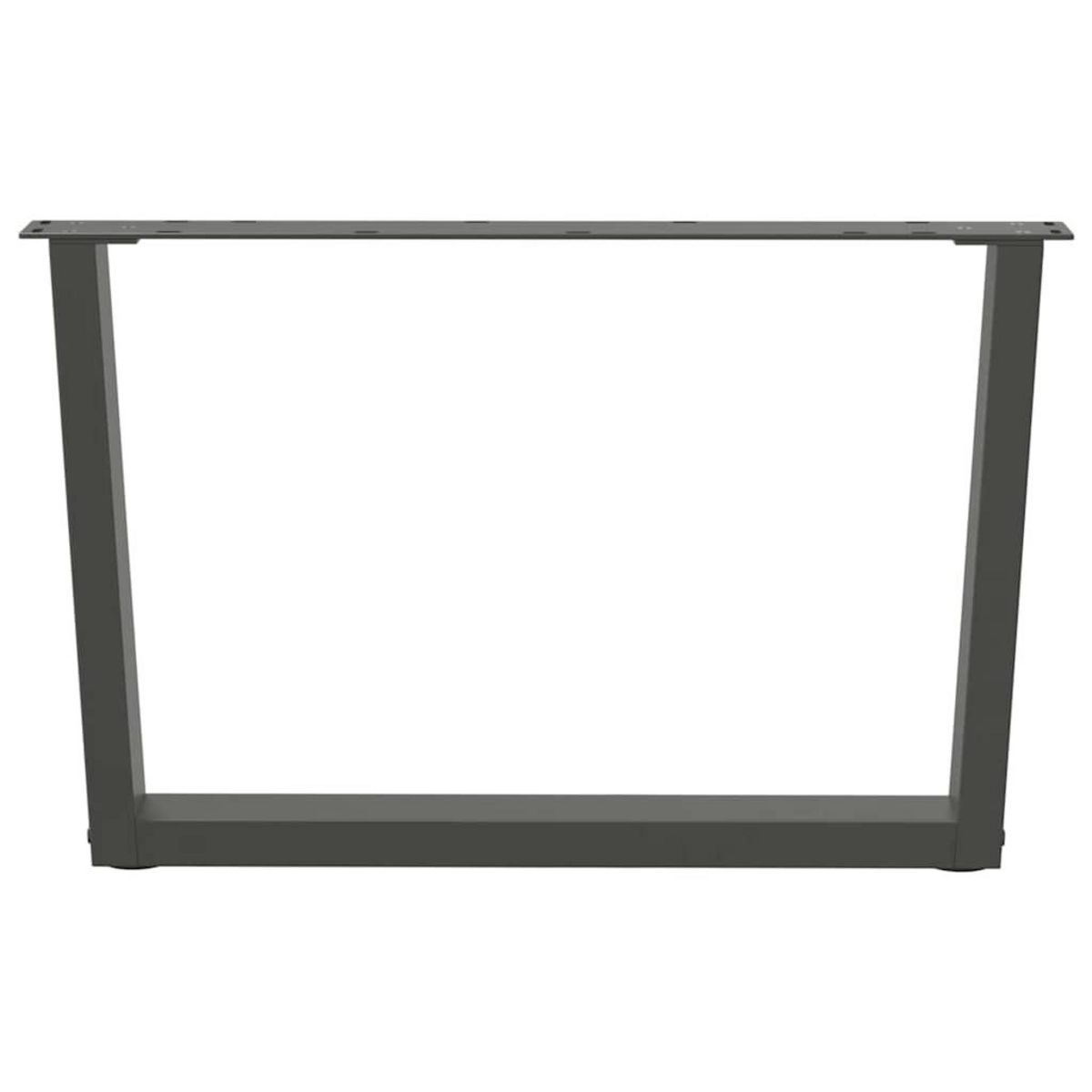 VIDAXL Pieds de table a manger en forme de V 2 pcs anthracite acier