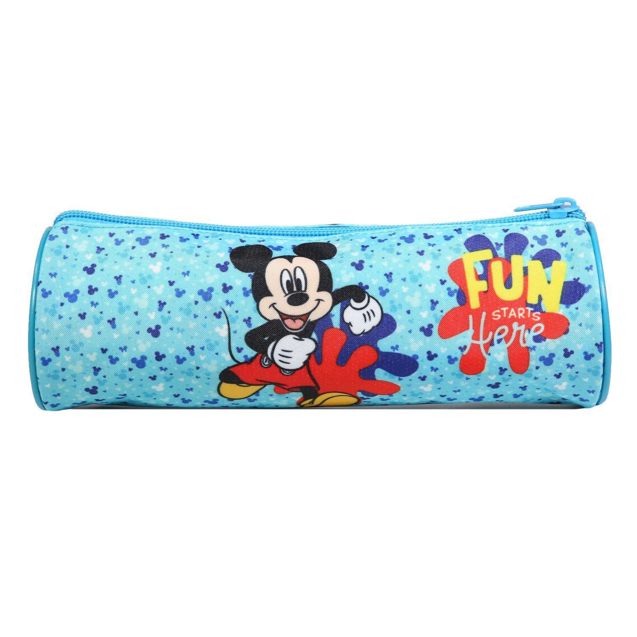 Voir la diapositive 4 : Bagtrotter BAGTROTTER Trousse scolaire ronde Disney Mickey Bleue