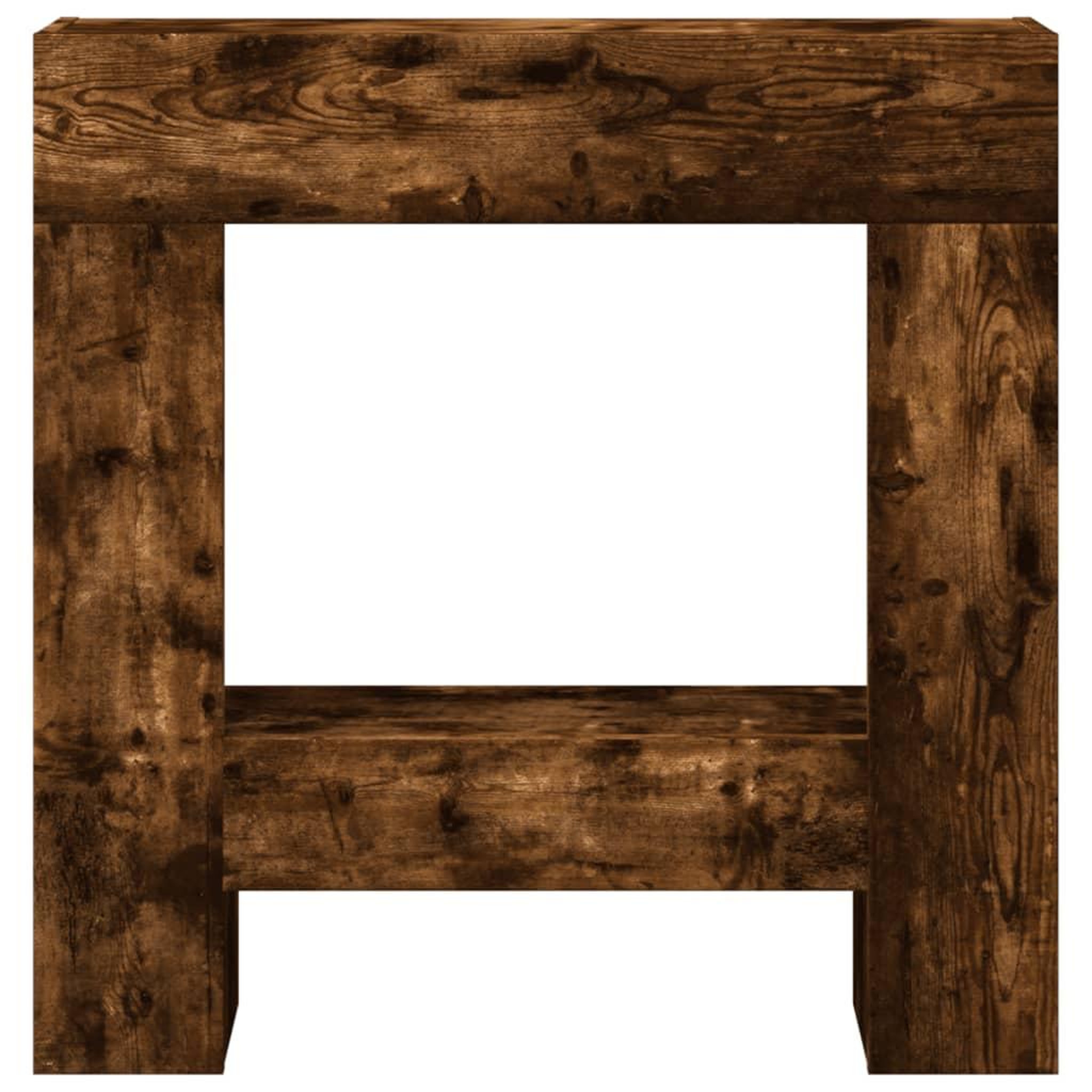 Voir la diapositive 4 : VIDAXL Cadre de cheminee chene fume 81x18x82 cm bois d'ingenierie