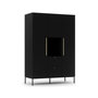 Voir la diapositive 1 : BEST MOBILIER Felicia - armoire - noir - 135x200 cm