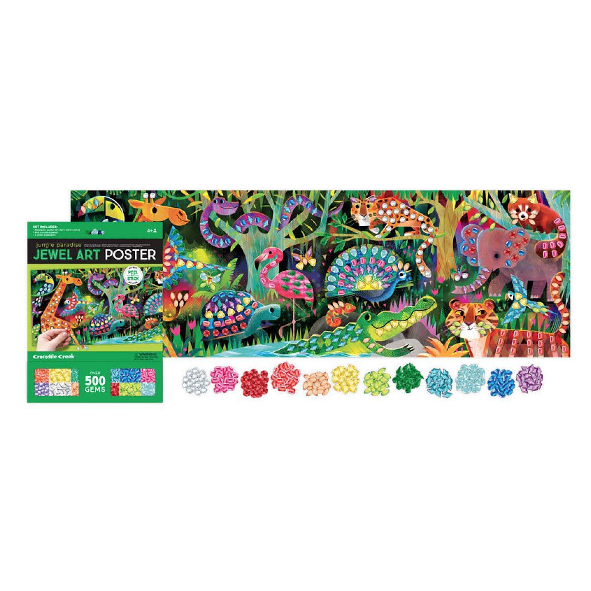 CROCODILE CREEK Creativity - mosaique perles - poster - la jungle paradisiaque