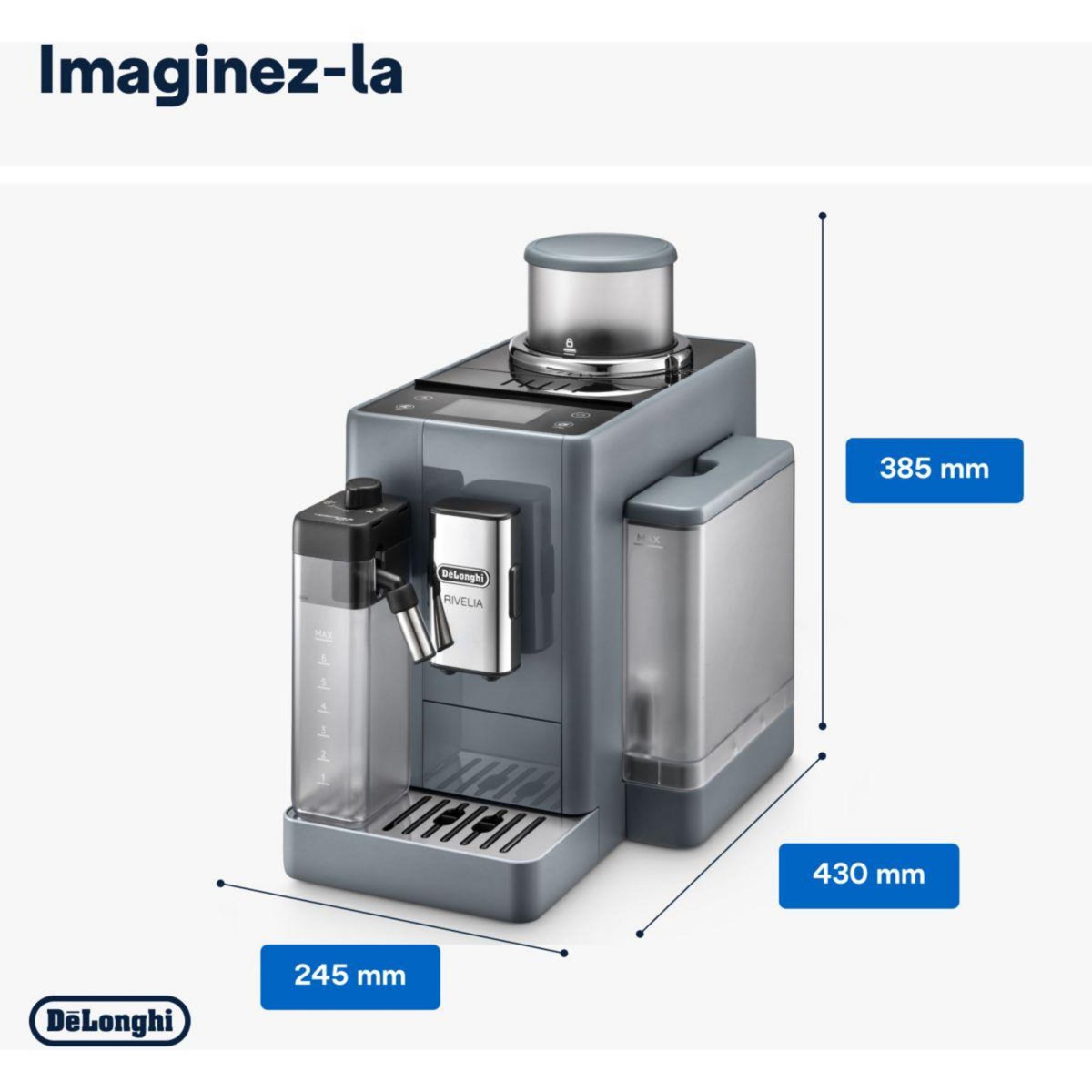 DELONGHI Expresso Broyeur rivelia latte FEB4455.G