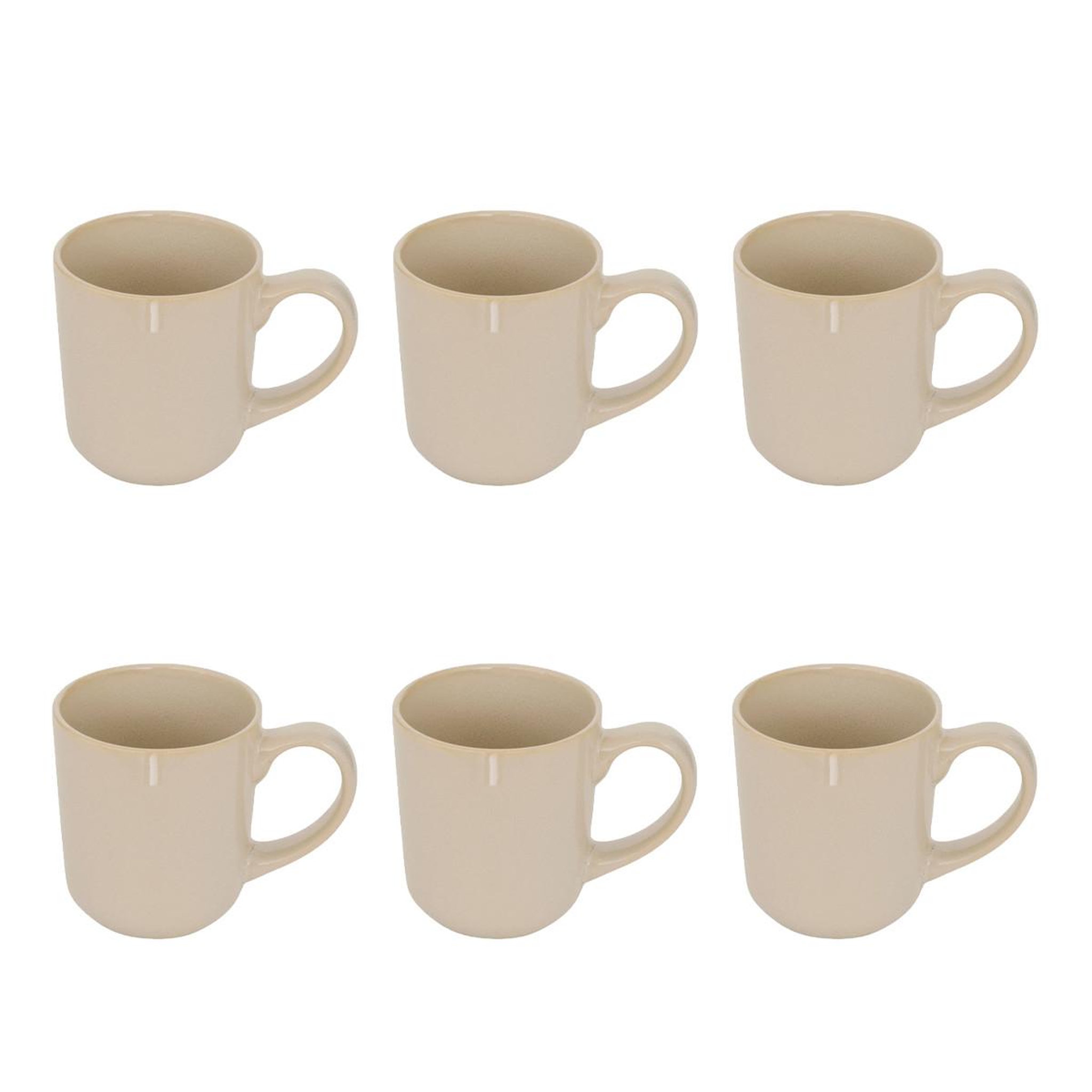 SECRET DE GOURMET Lot de 6 mugs  terre inconnue  42cl beige