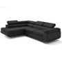 Voir la diapositive 2 : LISA DESIGN Zaria - canapé d'angle gauche 5 places convertible avec coffre et têtières en simili